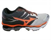 Tênis Mizuno Wave Creation 14 Preto, Prata e Laranja