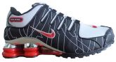 Tênis Nike Shox NZ Branco Preto e Vermelho cromado