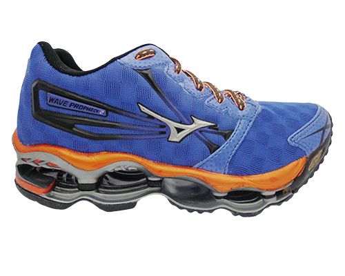 Tênis Mizuno Wave Prophecy II Azul e Laranja