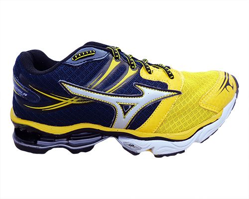 Tênis Mizuno Wave Creation 14 Azul Marinho e Amarelo