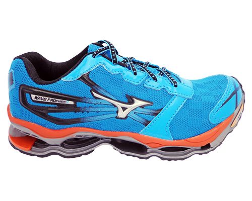 Tênis Mizuno Wave Prophecy II Azul e Laranja