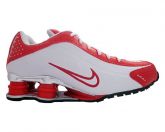 Tênis Nike Shox R4 Cromado Branco e Vermelho