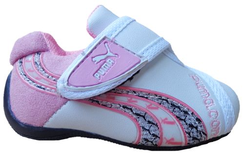 Tênis Puma Bebê Branco e Rosa