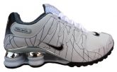 Tênis Nike Shox NZ Branco e Preto cromado