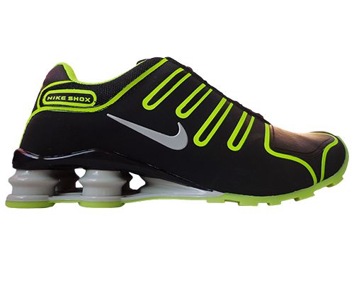 Tênis  Nike Shox NZ Preto e Verde Limão