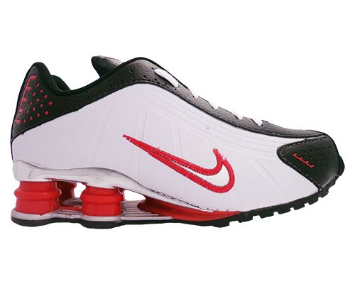 Tênis Nike Shox R4 Cromado Branco e Preto