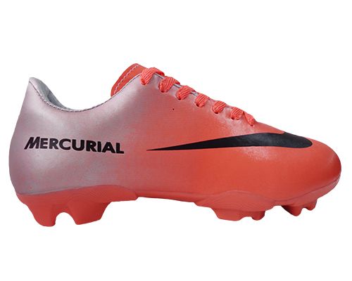 Chuteira Nike Mercurial Vortex Salmão e Prata