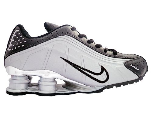 Tênis Nike Shox R4 Cromado Prata e Preto