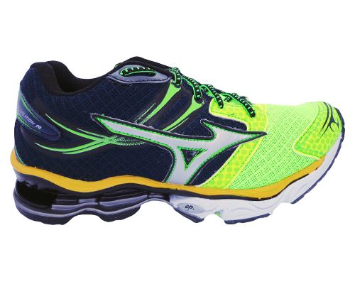 Tênis Mizuno Wave Creation 14 Azul Marinho e Verde Limão